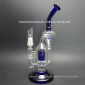 Hot Sale Glass Water Pipe Oil Rig Glass Recycler with Injected Bottle and 14.5mm Joint